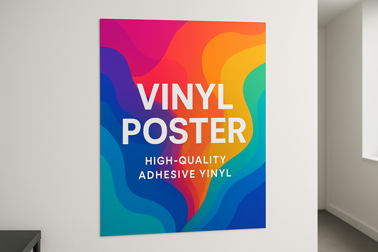 Adhesive Vinyl poster on wall example