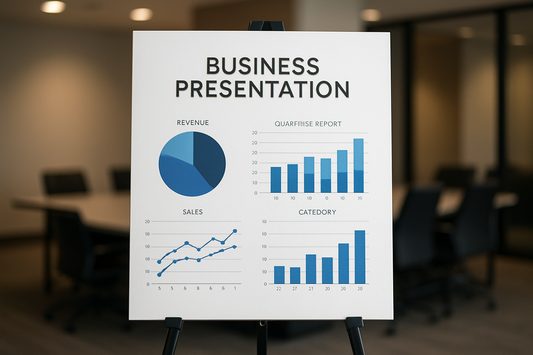 Foam board used in professional presentation