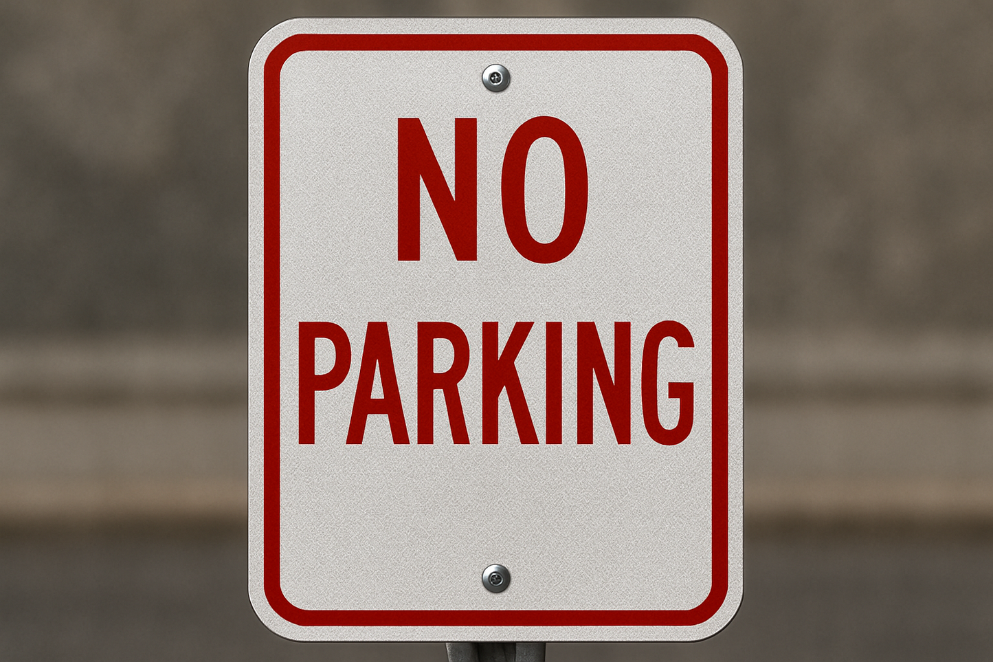 Reflective Aluminum Traffic Sign that says no parking